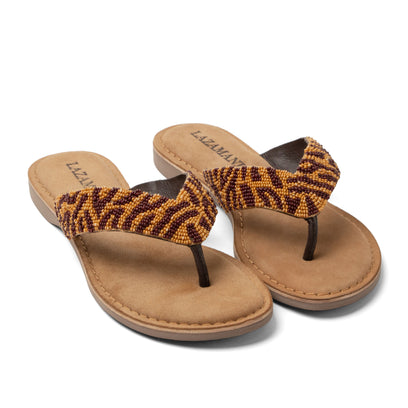 Ebba Dames Slippers Leer Brown