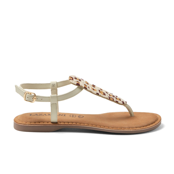 Suvi Dames Sandalen Leer Offwhite