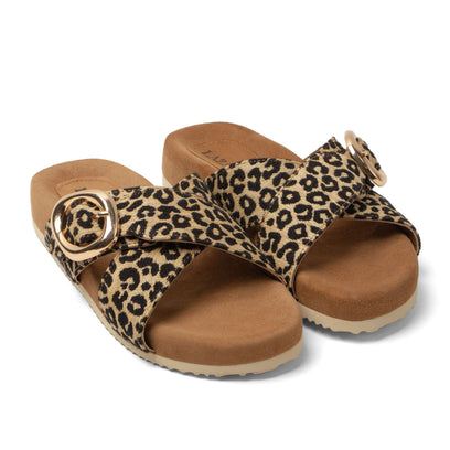 Kaja Dames Slippers Leopard