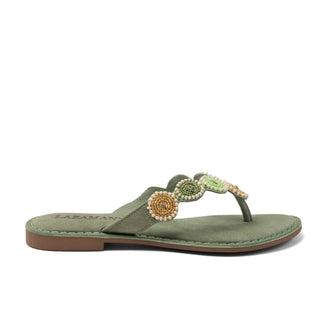 Loua Dames Teenslippers Suede Mint