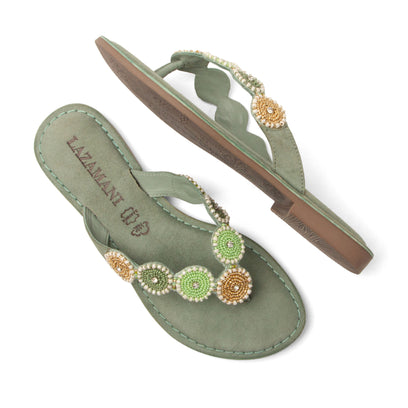 Loua Dames Teenslippers Suede Mint
