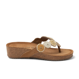 Mare Dames Teenslippers Suede Beige