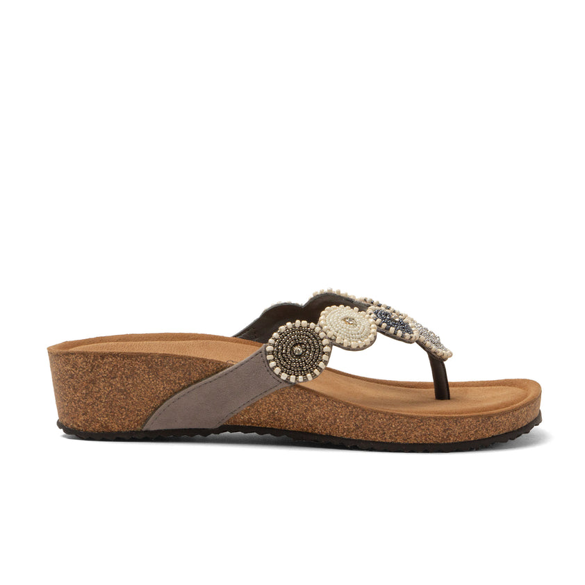 Mare Dames Teenslippers Suede Grey