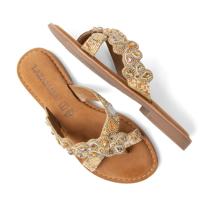 Pena Dames Teenslippers Beige