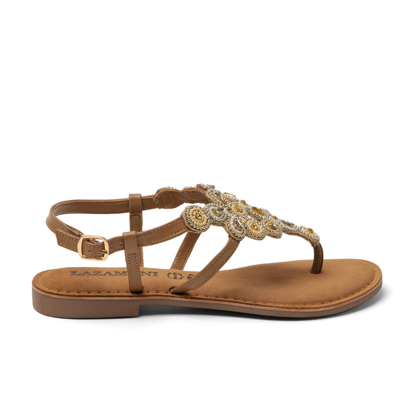 Dante Dames Sandalen Leer Beige
