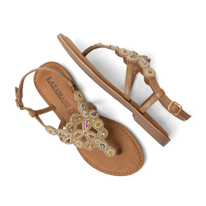 Dante Dames Sandalen Leer Beige