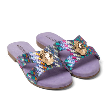 Hailey Dames Slippers Leer Lilac