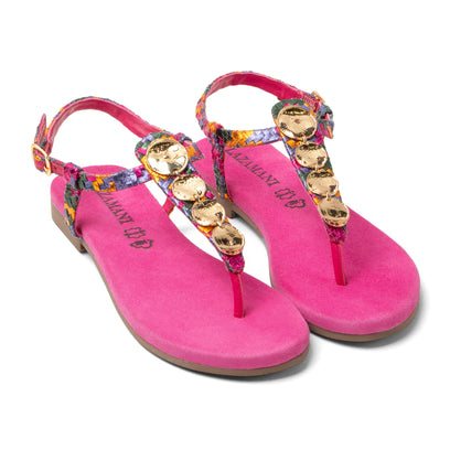Lynn Dames Sandalen Leer Fuxia