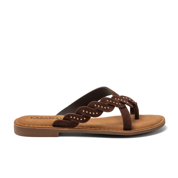 Lena Dames Slippers Suede Brown