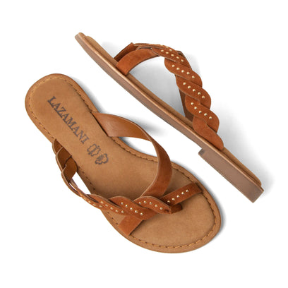 Lena Dames Slippers Suede Tan