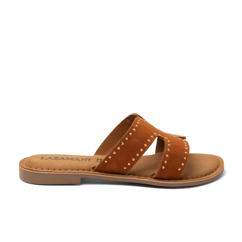 Lina Dames Slippers Suede Tan