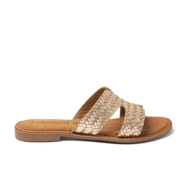 Puck Dames Slippers Leer Gold