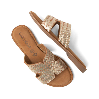 Puck Dames Slippers Leer Gold