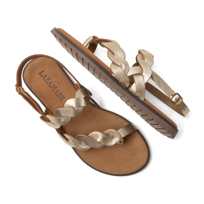 Jona Dames Sandalen Leer Gold