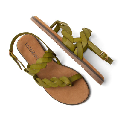 Jona Dames Sandalen Leer Green