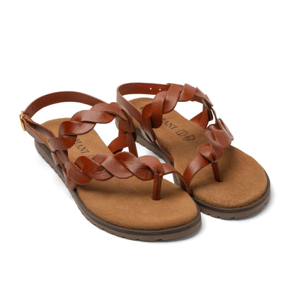 Jona Dames Sandalen Leer Tan
