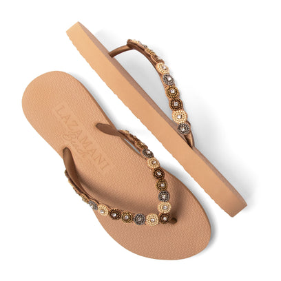 Mallorca Beach Dames Slippers Beige