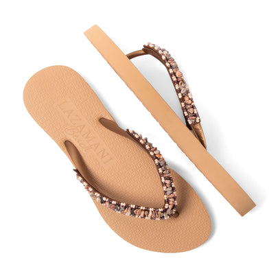 Palma Beach Dames Slippers Brown
