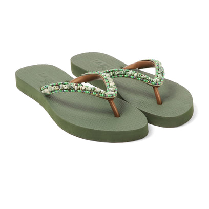 Palma Beach Dames Slippers Green
