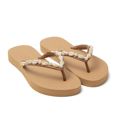 Whitsundays Beach Dames Slippers Beige