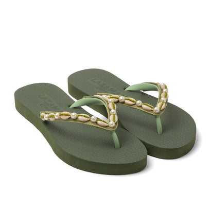 Whitsundays Beach Dames Slippers Green
