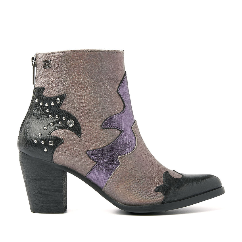 Dames Enkellaarsjes 85.609 Purple-Multi