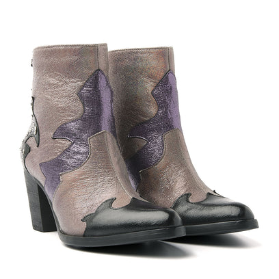 Dames Enkellaarsjes 85.609 Purple-Multi