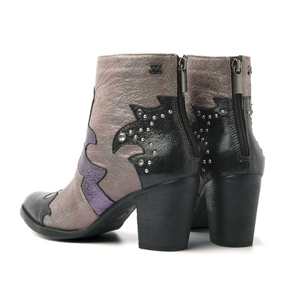 Dames Enkellaarsjes 85.609 Purple-Multi