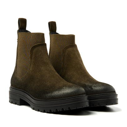 Beau Dames Chelsea Boots Suede Khaki