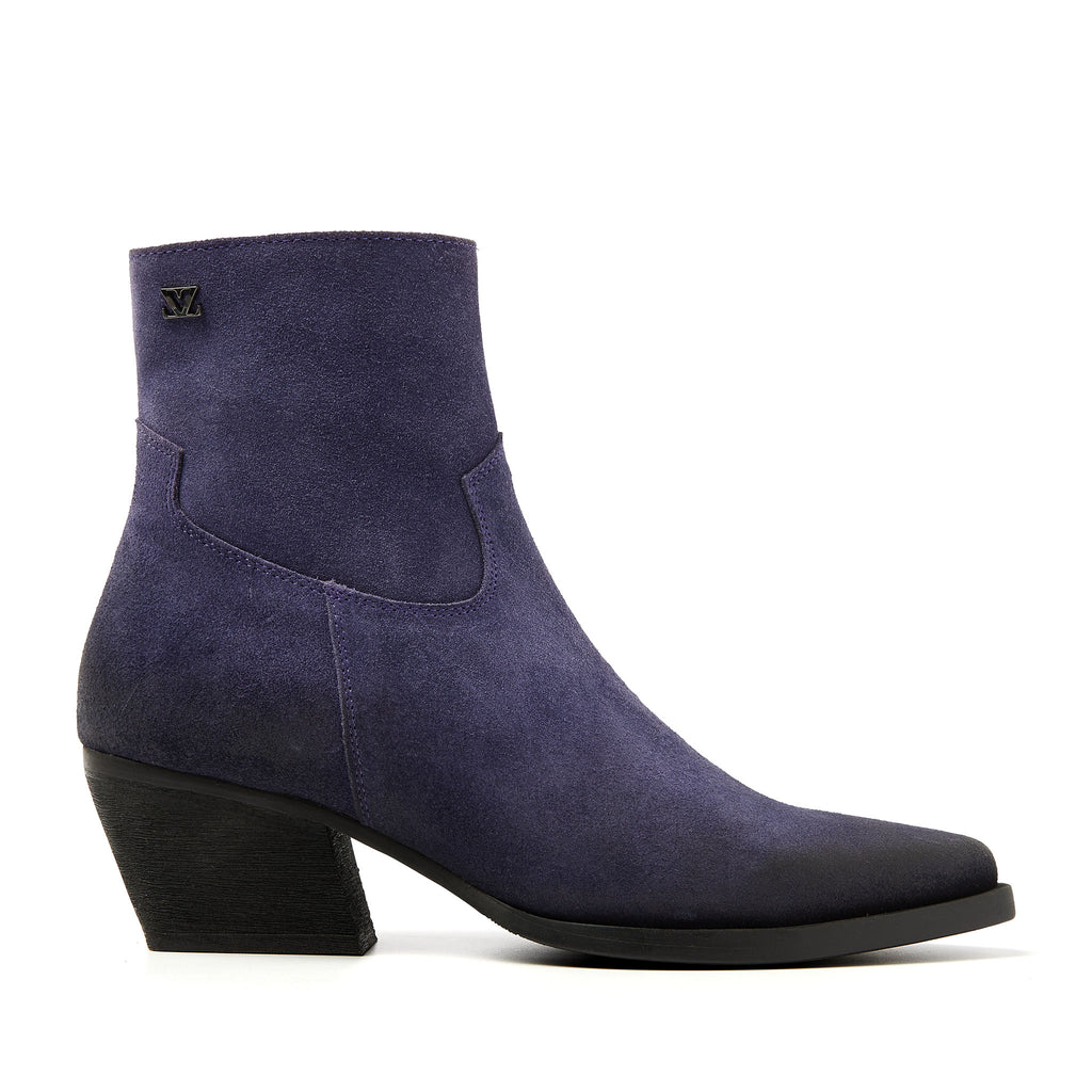 Alix Dames Enkellaarsjes Suede Purple