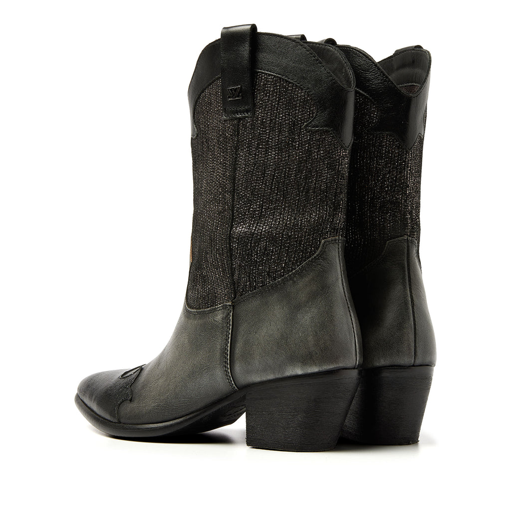 Céline Dames Cowboy Laarzen Leer Pewter