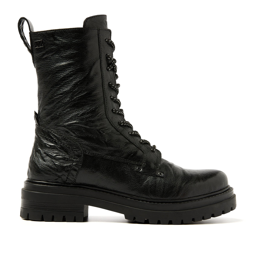 Estee Dames Veterboots Leer Black