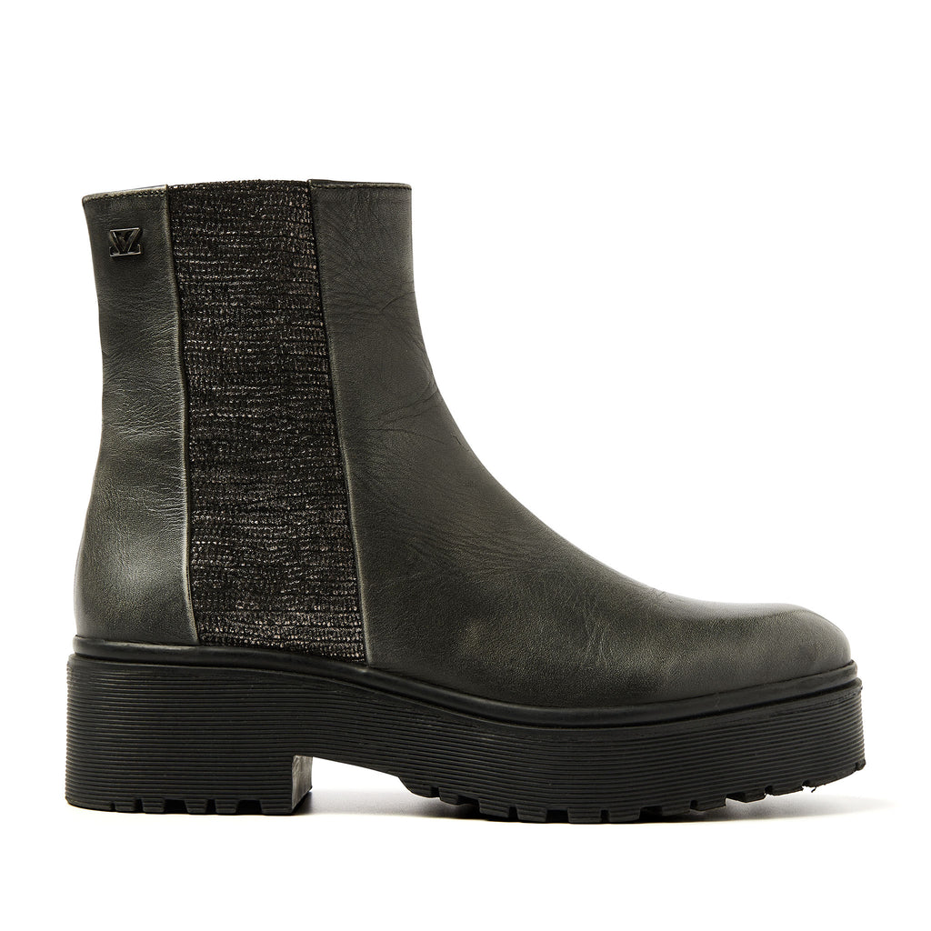 Olivie Dames Boots Leer Pewter