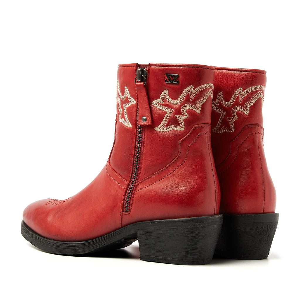 Solange Dames Cowboy Boots Leer Red