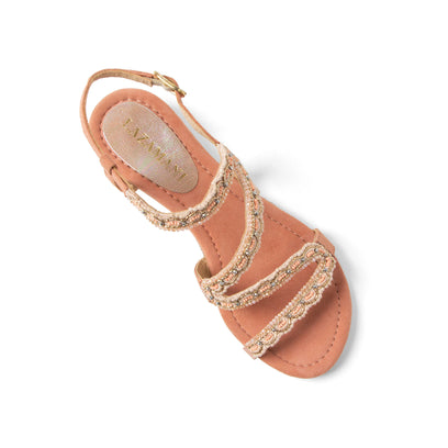 Camila Dames Sandalen Suede Papaya