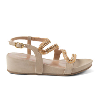 Aurelia Dames Sandalen Suede Biscuit