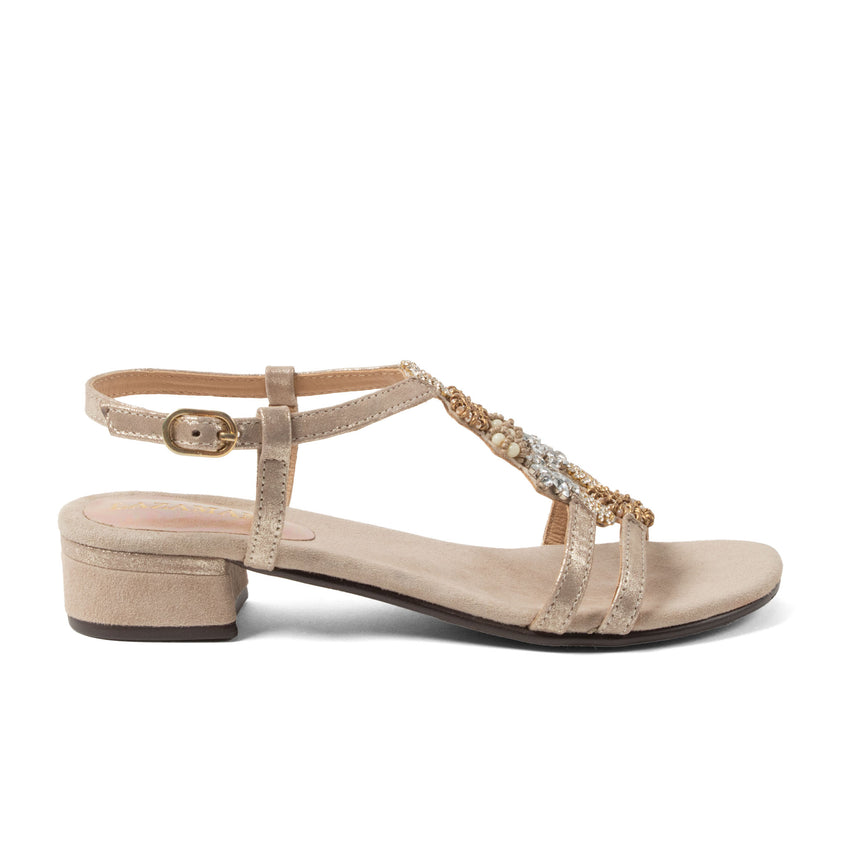 Estralla Dames Sandalen Leer Biscuit