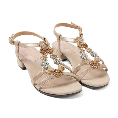Estralla Dames Sandalen Leer Biscuit