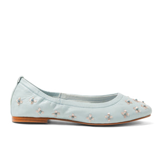 Gracia Dames Ballerina’s Leer Blue
