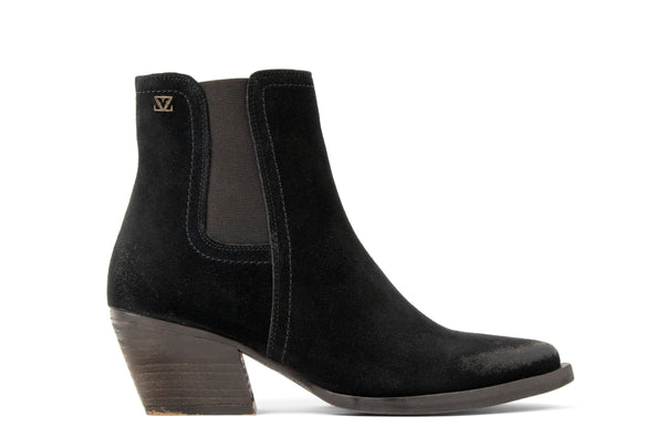Annie Dames Enkellaarsjes Suede Black