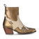 Kaia Dames Enkellaarsjes Leer Gold/White
