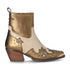 Kaia Dames Enkellaarsjes Leer Gold/White