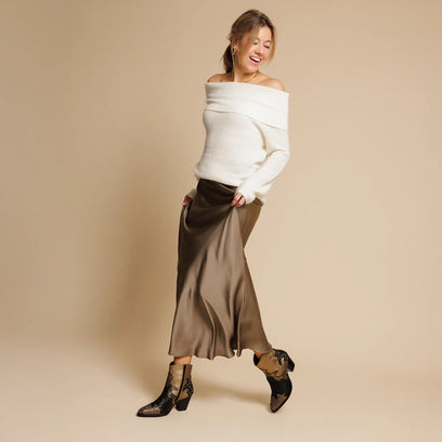 Stevie Dames Enkellaarsjes Leer Gold