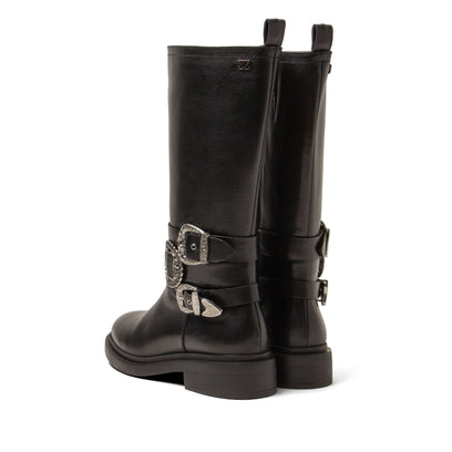 Clover Dames Laarzen Leer Black