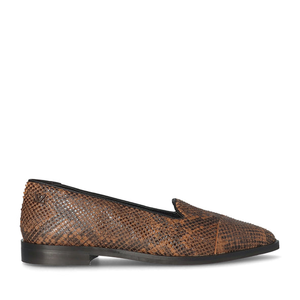 Flora Dames Ballerina Flats Leer Biscuit