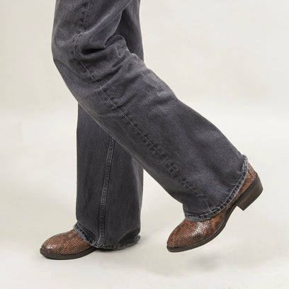 Beverly Dames Enkellaarsjes Leer Biscuit