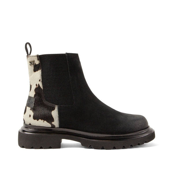 Haidy Dames Boots Suede Black/White