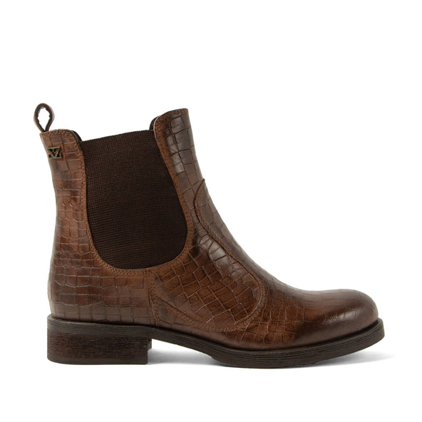 Marij Dames Chelsea Boots Leer Brown