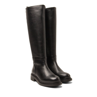 Uma Dames Laarzen Leer Black