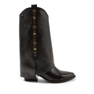 Kiki Dames Laarzen Leer Black